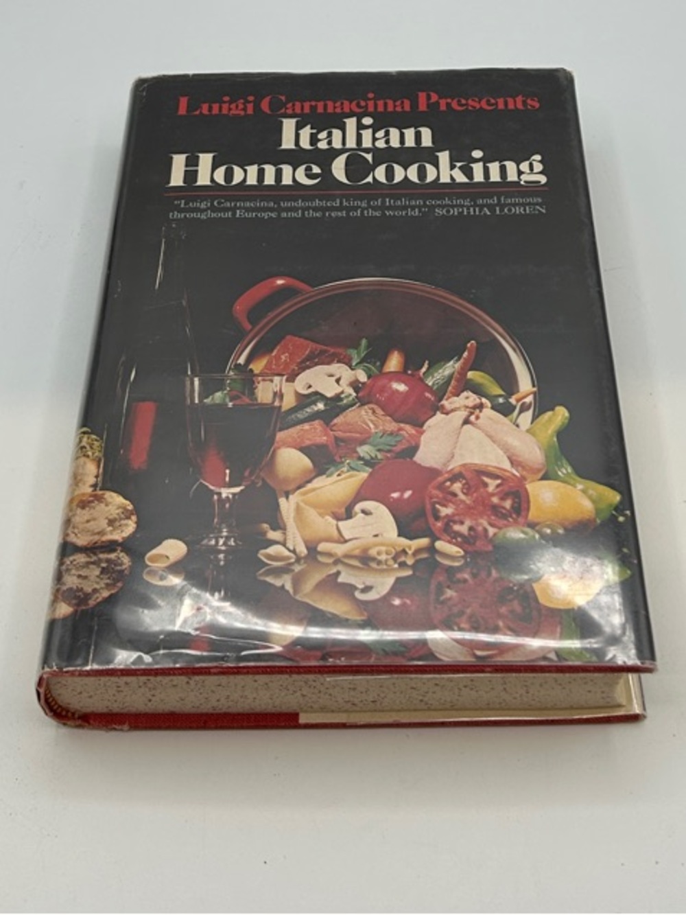 Italian Home Cooking Cookbook - Black & Red Cover 1972 dust jacket nice preowned